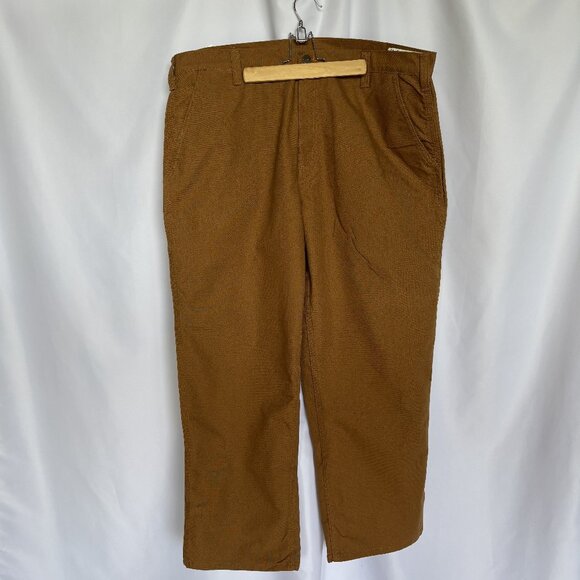 Carhartt Men's 383-51 Dungaree Fit Size 38x28 Brown Soft Work Pants NWOT - Picture 1 of 9